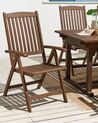 Garden Chair AMANTEA Acacia Wood Dark Brown