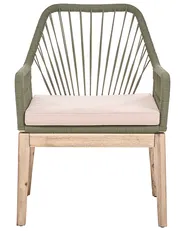 Set of 2 Garden Chairs with Cushions OLBIA Olive Green_1073635