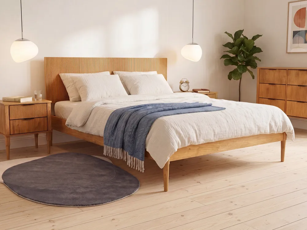 Bed Pine Wood AMBAZAC 180 x 200 cm (EU Super King) Light Brown