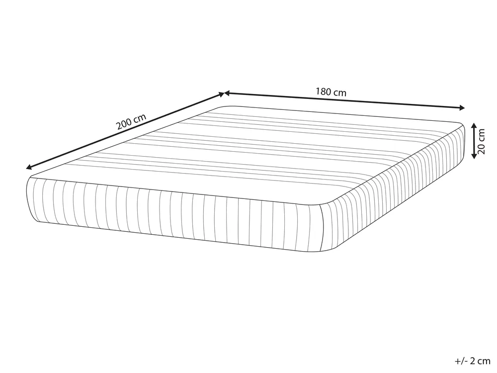 Gel Memory Foam Mattress COOL FLEX 7 PLUS H3/4 Firm 180 x 200 cm (Super King Size)_910414
