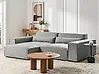 Modular Corner Sofa 3 Seater HELLNAR Fabric Grey Right Hand