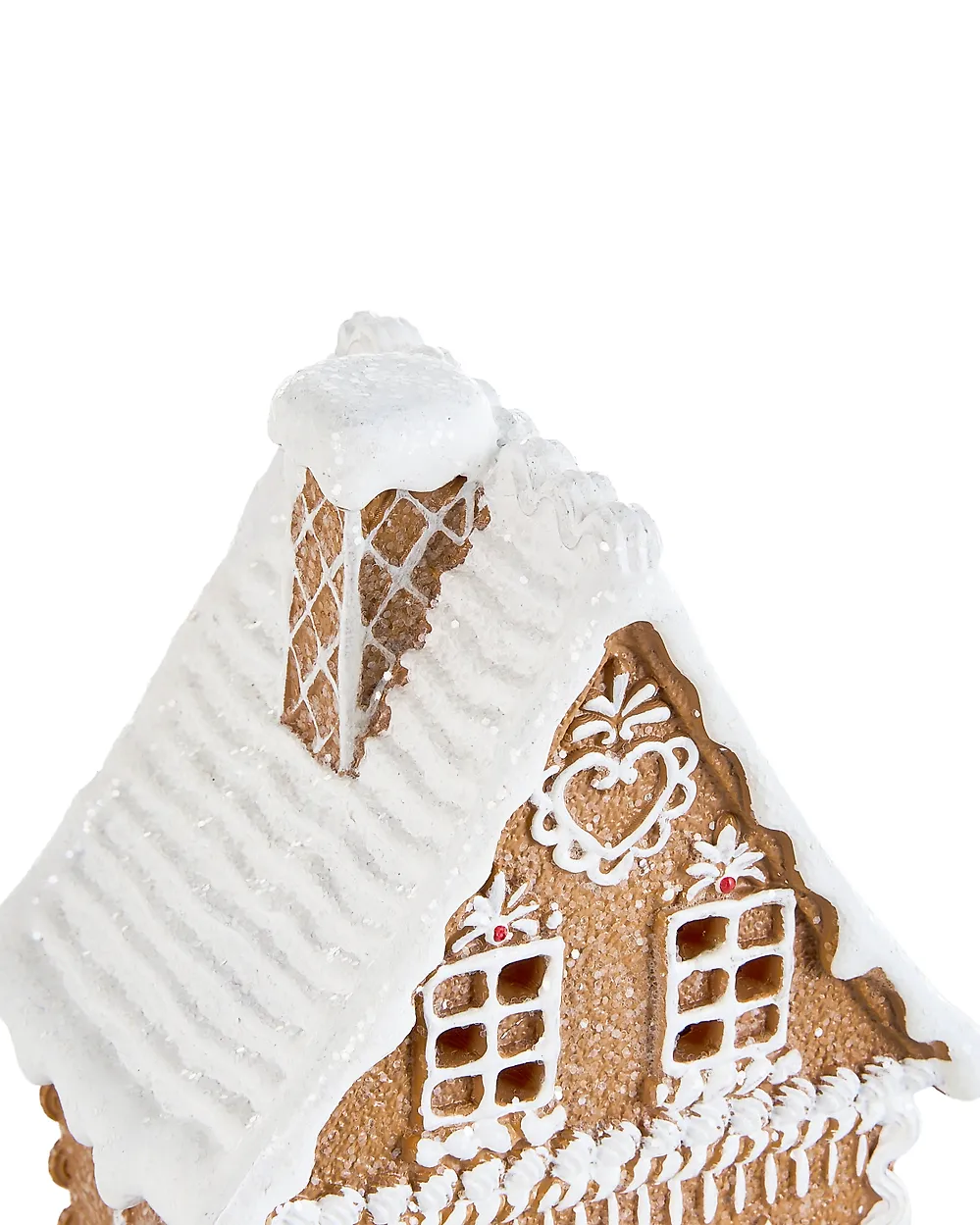 Set med 3 juldekorationer LED RIMPI 21/25/26 cm Hus Brun_1175171