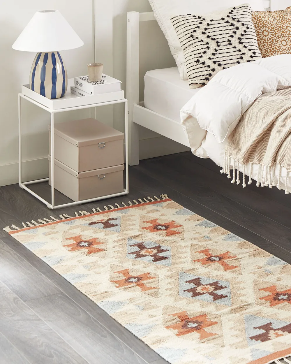 Cotton Kilim Area Rug Multicolour DILIJAN Various Sizes