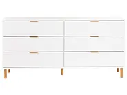 Byrå med 6 lådor WALPOLE Vit_949828