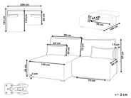 Modular Corner Sofa NERBO Boucle Off-White Right Hand_1034125