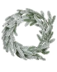 Snötäckt julkrans LED ALBINI 45 cm Grön_937869