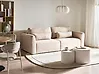 Sovesofa 3-seter VAXHOLM Med oppbevaring Bouclé Lys beige