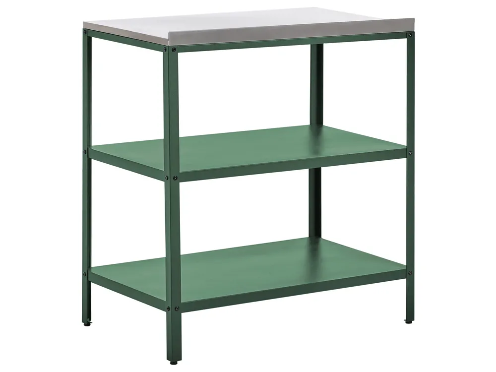 4 Piece Outdoor Kitchen Set with Sink VILAMA Green Metal_974487
