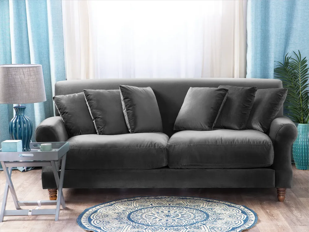 Soffa 2-sits EIKE Sammet Grå_759538