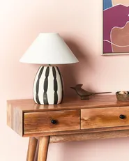 Table Lamp LUCHETTI Ceramic Black/ White_904962