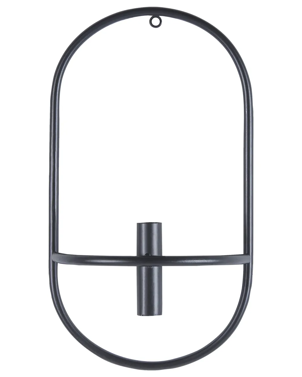 Set of 2 Wall Candle Holders CAVIANA 38 cm Metal Black_826488