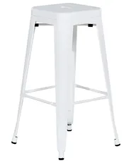 Set of 2 Bar Stools CABRILLO Metal White_701213