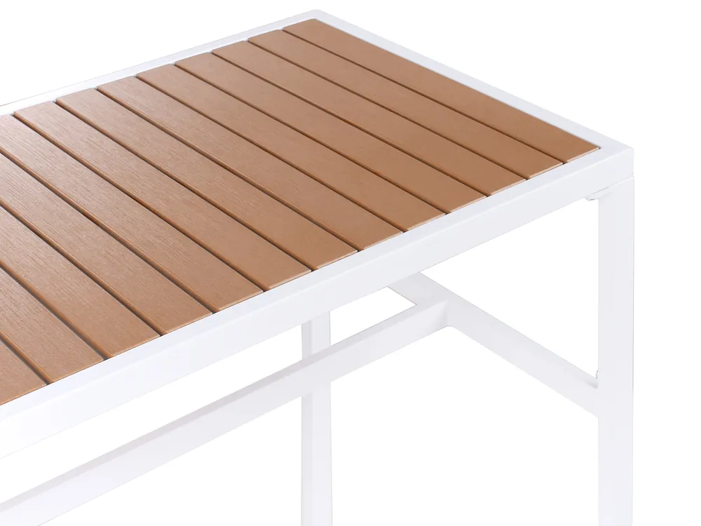 Outdoor Kitchen Island AVETRANA Brown/ White Metal_987532