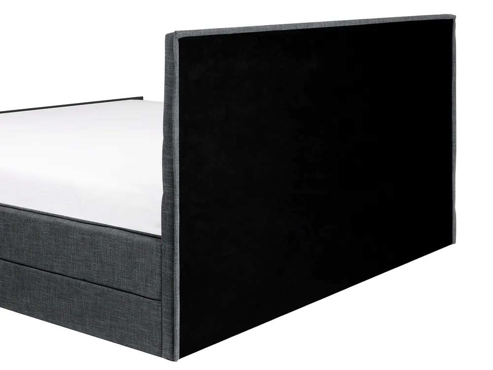 Bed Fabric VALBONNE 160 x 200 cm (EU King Size) Dark Grey_794267