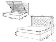 Ottoman Bed LUBBON Velvet Beige 160 x 200 cm (EU King Size)_766785