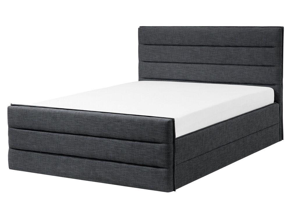 Bed Fabric VALBONNE 160 x 200 cm (EU King Size) Dark Grey
