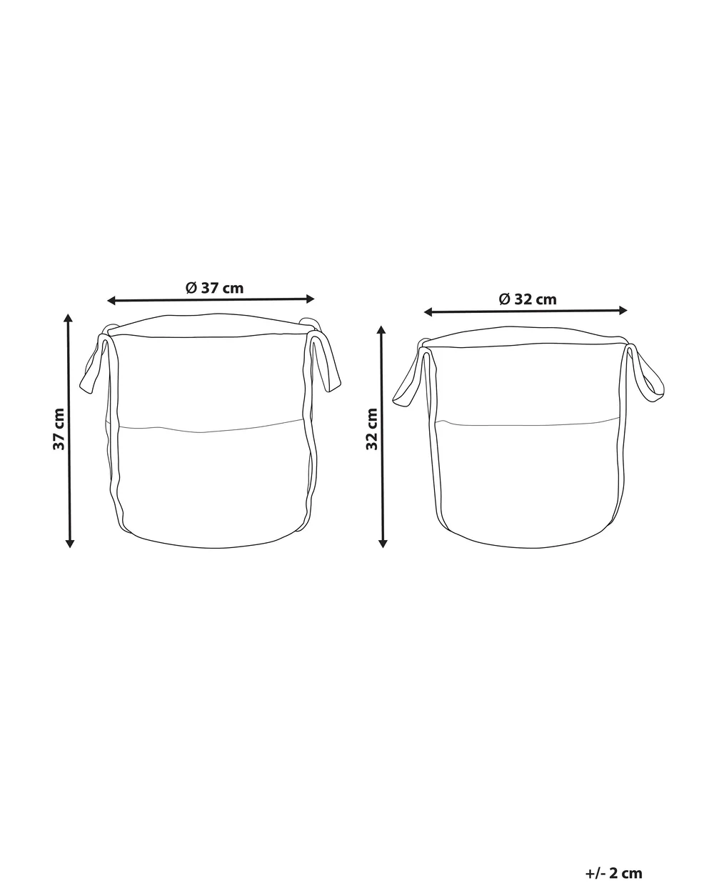 Set of 2 Baskets BELLPAT Jute Natural_864096