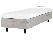 Adjustable Bed without Headboard Fabric DUKE II 80 x 200 cm (EU Small Single) Light Grey_952112