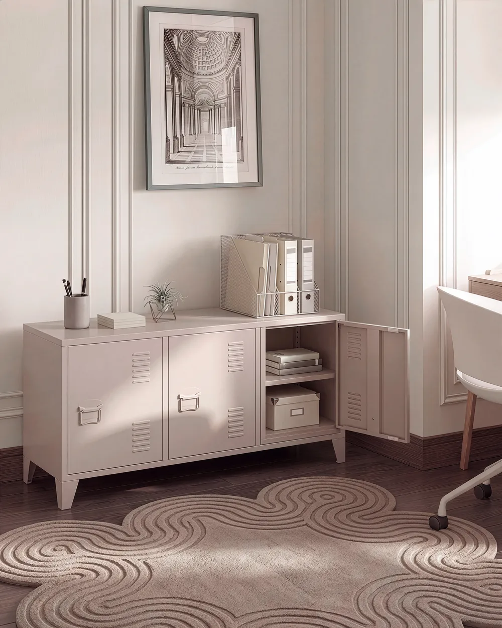 Säilytysyksikkö CARDIFF Metalli Beige_1113654
