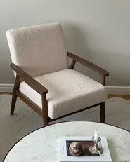 Armchair ESRUM Boucle Dark Brown/ Beige_1018016