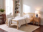 Bed Pine Wood ECHALLON 80 x 200 cm (EU Small Single) Light Brown_1156849