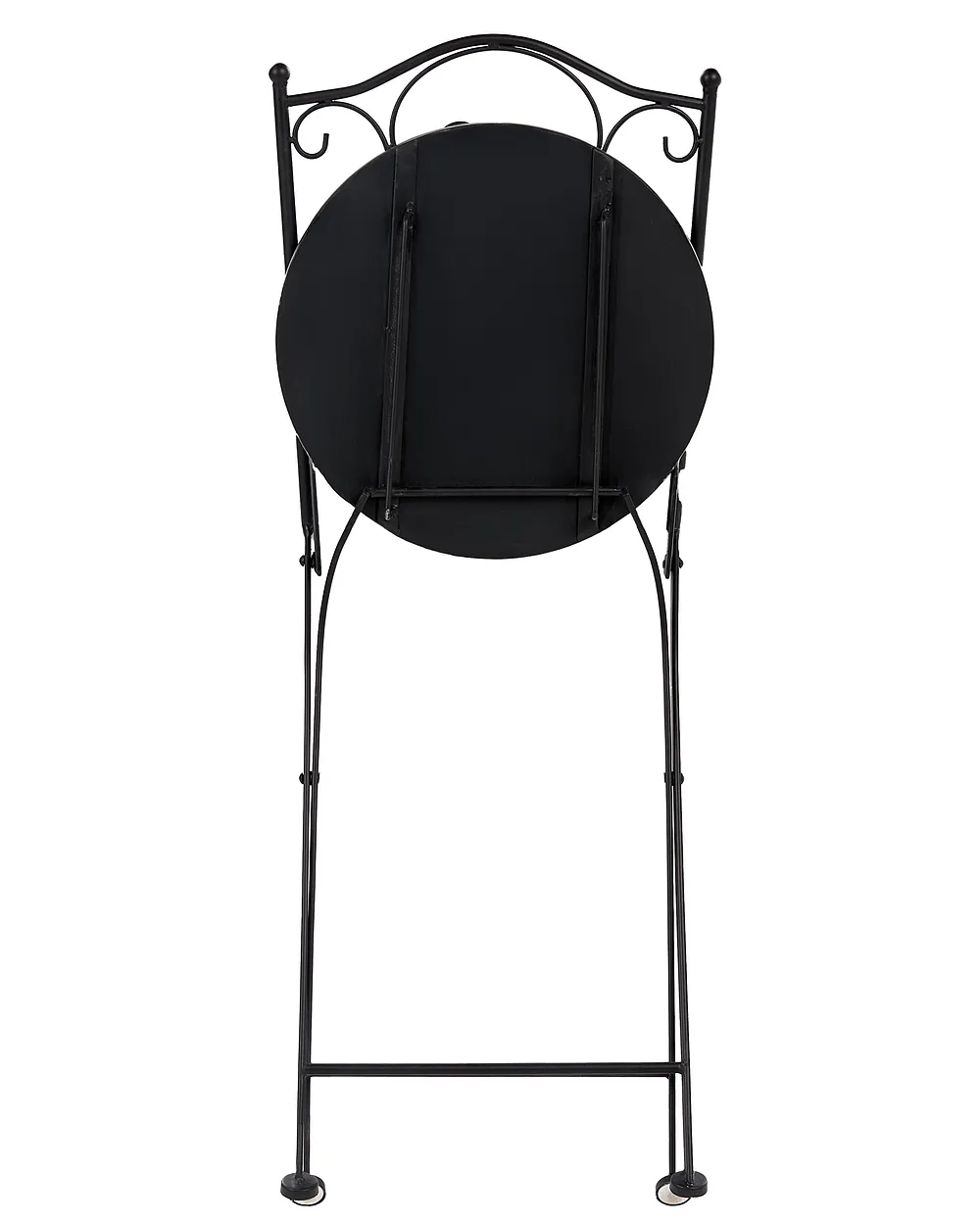 Set of 2 Garden Chairs SIROLO Folding Metal White/ Blue_1155655