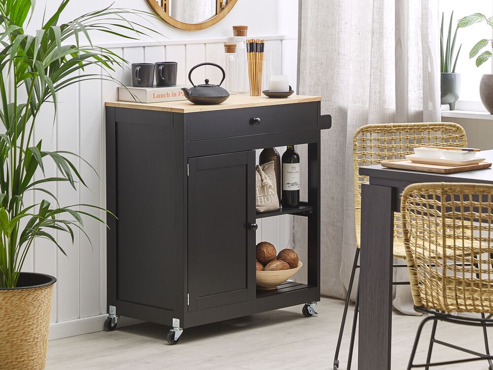 Kitchen Trolley TRAPANI Black