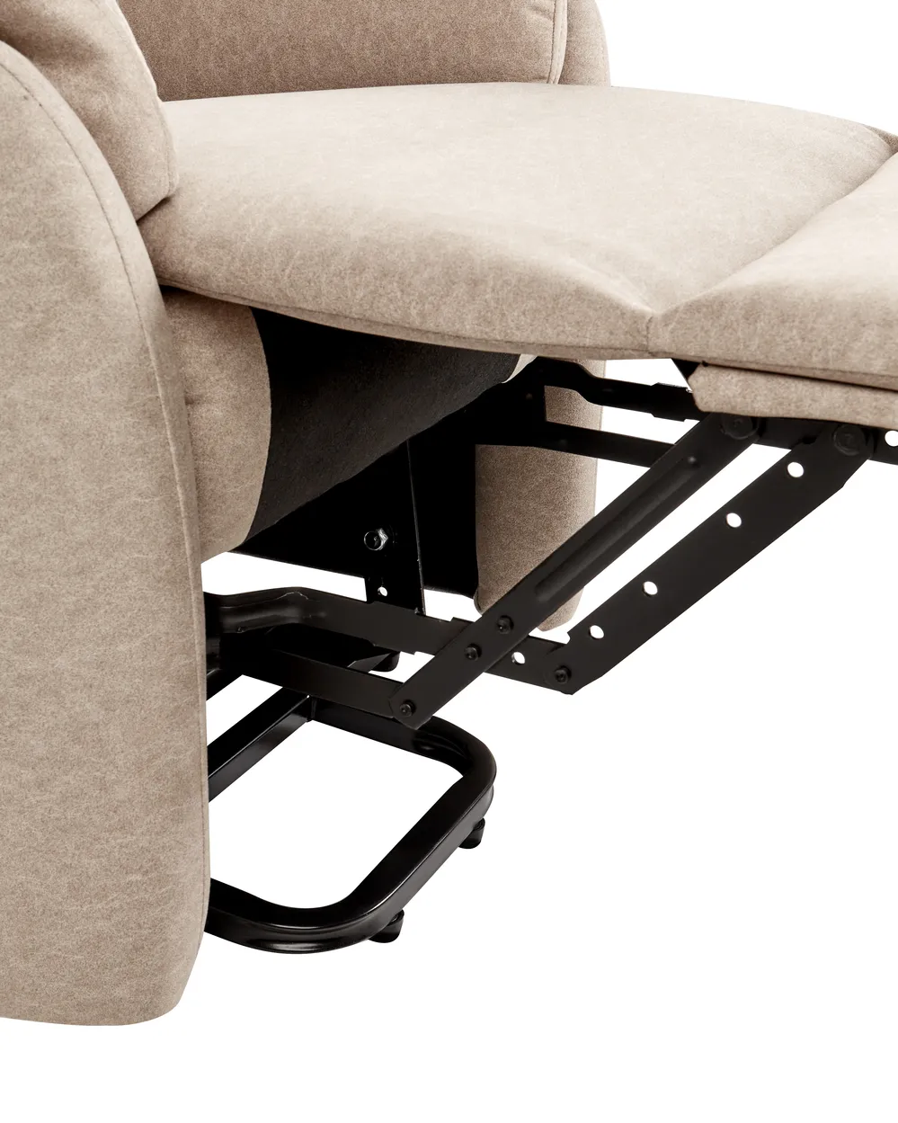 Electric Recliner Chair ELEGY with Footrest Velvet Beige_1014369
