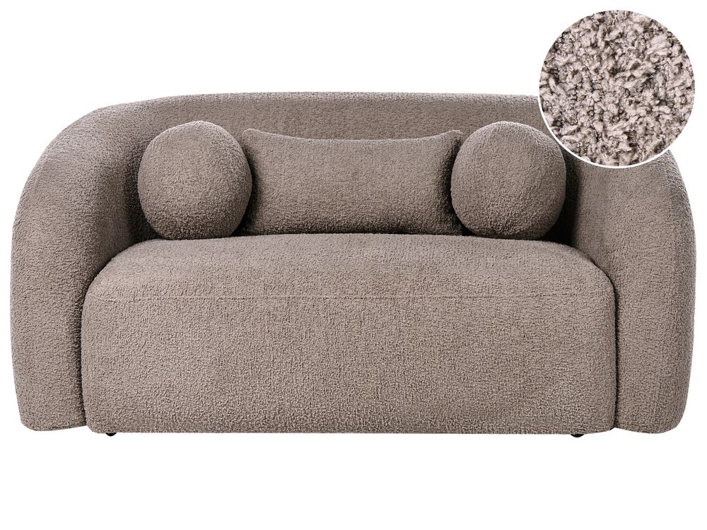 Soffa 2-sits EGEDAAL Bouclé Taupe