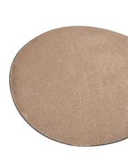 Shaggy Rug DEMRE Sand Beige ø 140 cm_1076924