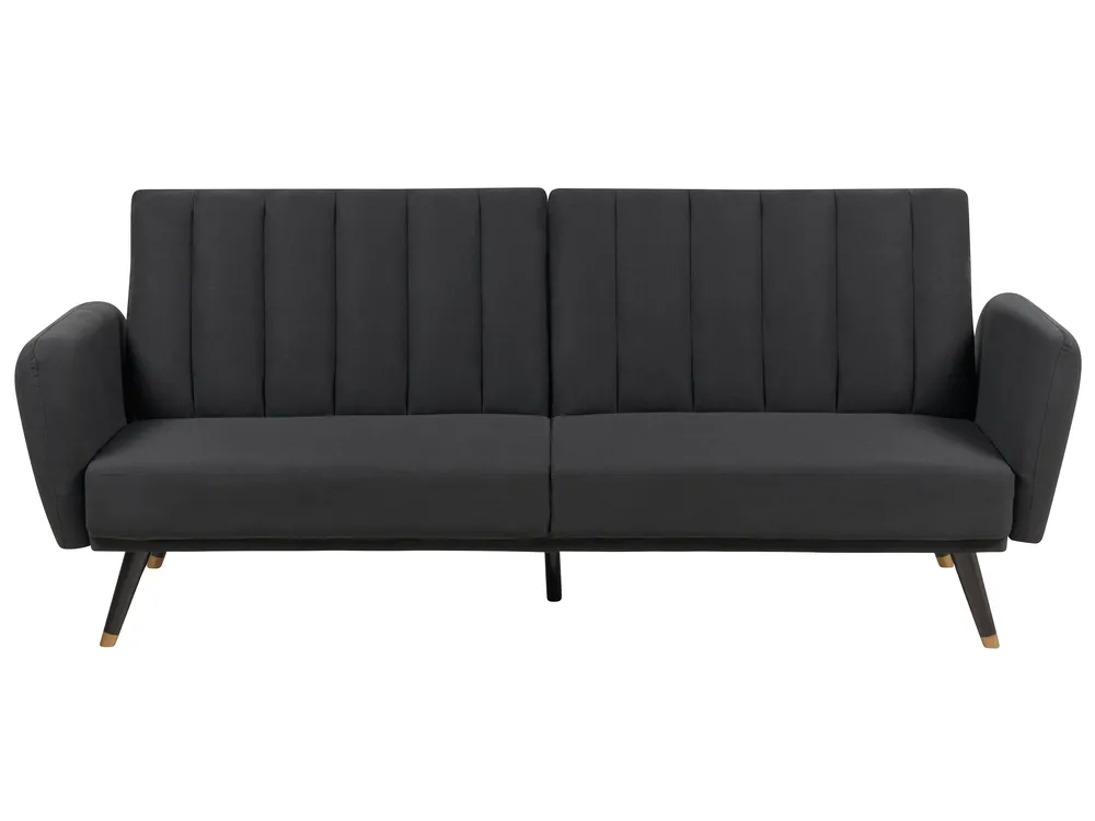 Sofa Bed 3 Seater VIMMERBY Fabric Black