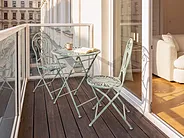 Bistro Table Folding TRENTO 70 cm 70 cm Metal Light Green_1155085