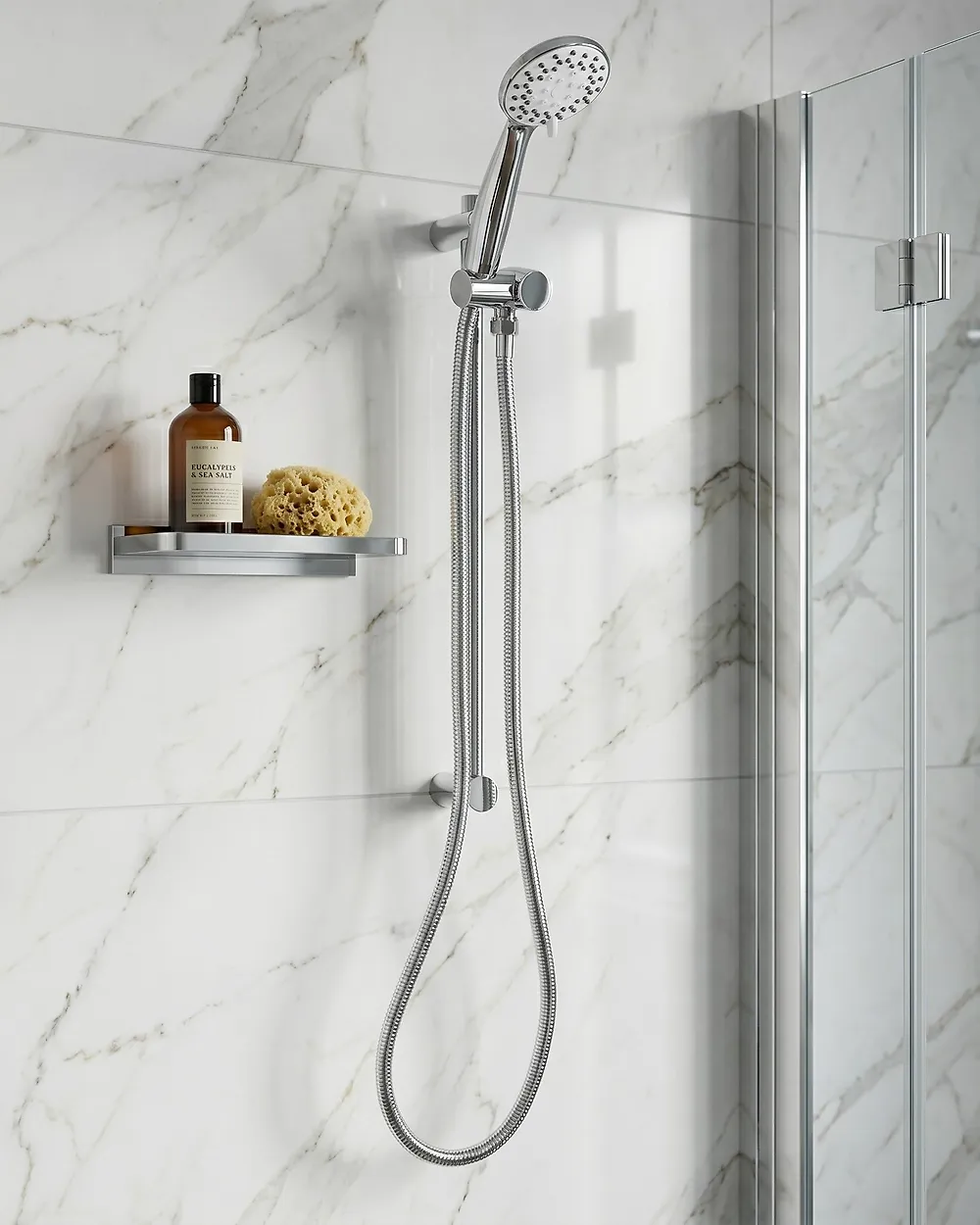 Shower Head and Hose Kit MACAY 3-function Silver_1184090