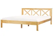 Bed Pine Wood TANNAY 180 x 200 cm (EU Super King) Light Brown_930977