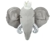 Lasten seinäkoriste Norsu TANTOR Puuvilla 33 cm Harmaa_848316