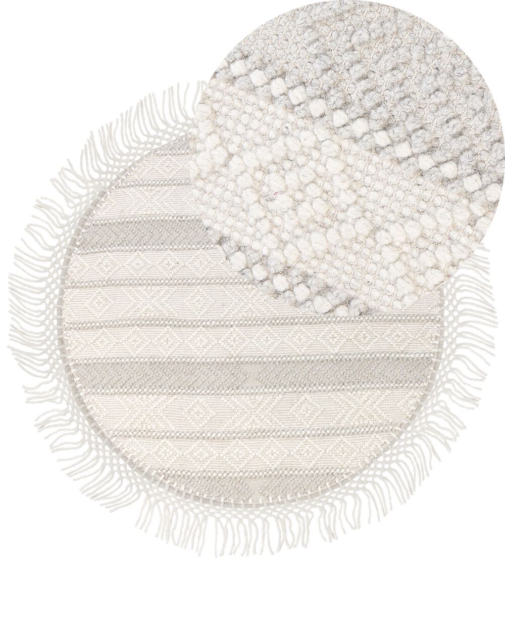 Matta BALTALAR Beige ø 140 cm Ull