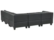 Modular Corner Sofa 5 Seater UNSTAD Faux Leather Black Left Hand_936818