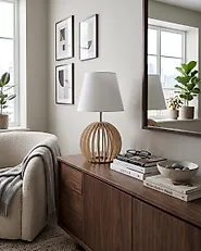 Bordslampa SAMO Brun/ Vit_1171999