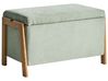 Upholstered Storage Bench EDLAND Fabric Light Green