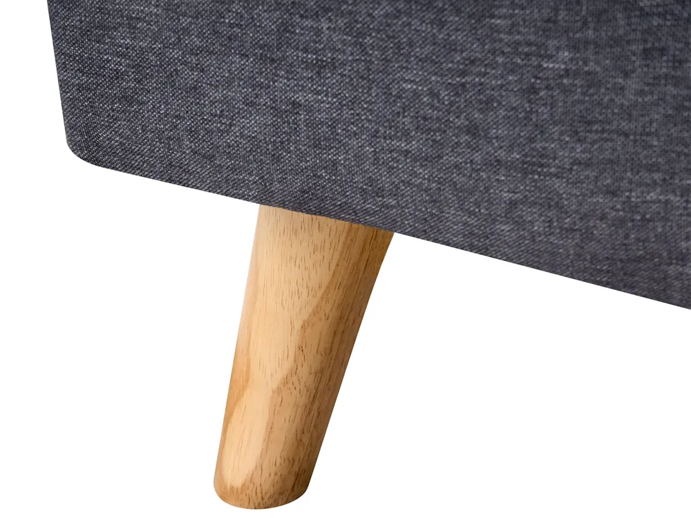 Säng med lamellram RENNES 90 x 200 cm Mörkgrå_679874