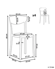 Set of 4 Garden Chairs VIESTE Dark Grey_861700