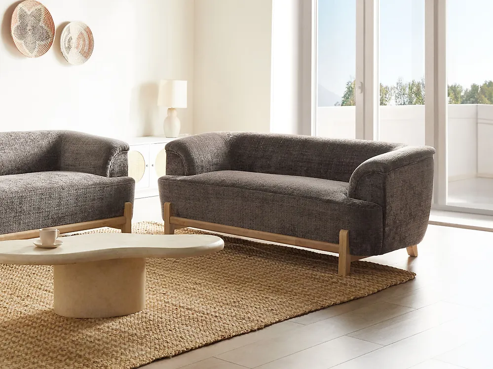 Soffa 2-sits ALNOR Chenille Brun_1186144