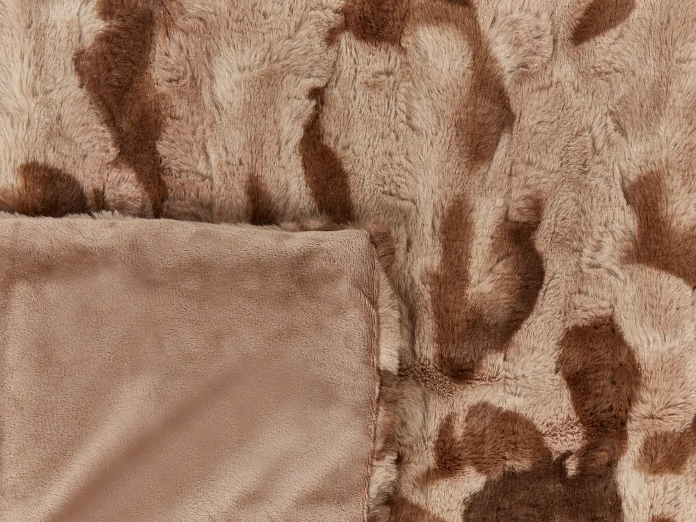 Blanket BAKIRA Faux Fur 150 x 200 cm Brown_917385