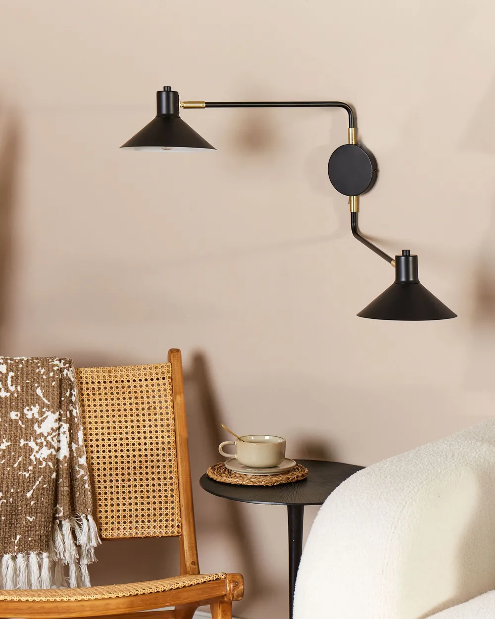 Wall Lamp KADASSA Adjustable Metal Black_884269