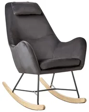 Rocking Chair ARRIE Velvet Dark Grey_745351