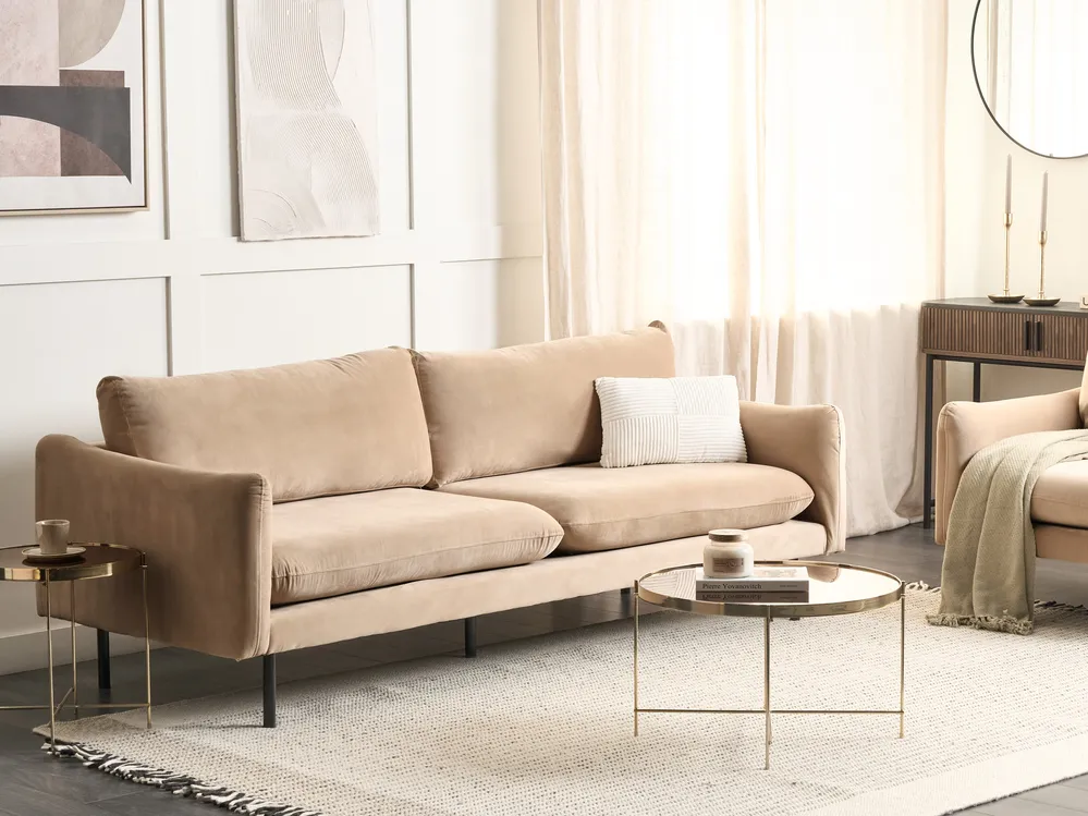 Sofa 3 Seater VINTERBRO Velvet Beige