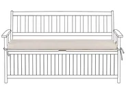 Bench Seat Pad Cushion SOVANA 148 x 45 cm Beige_1109807
