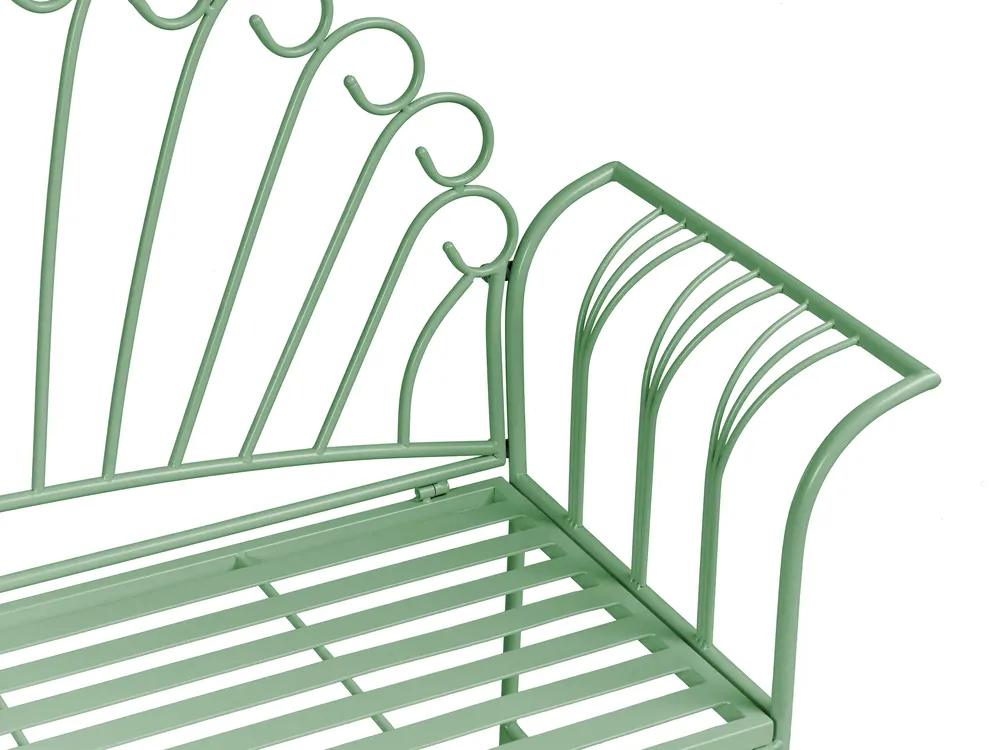 Garden Bench CAVINIA 125 cm Metal Green_1016193