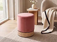 Pouffe YANKTON Velvet Pink_1174624