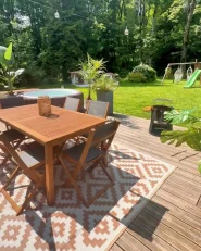 Garden Dining Set 8 Seater CESANA Acacia Wood Light Brown_1018254